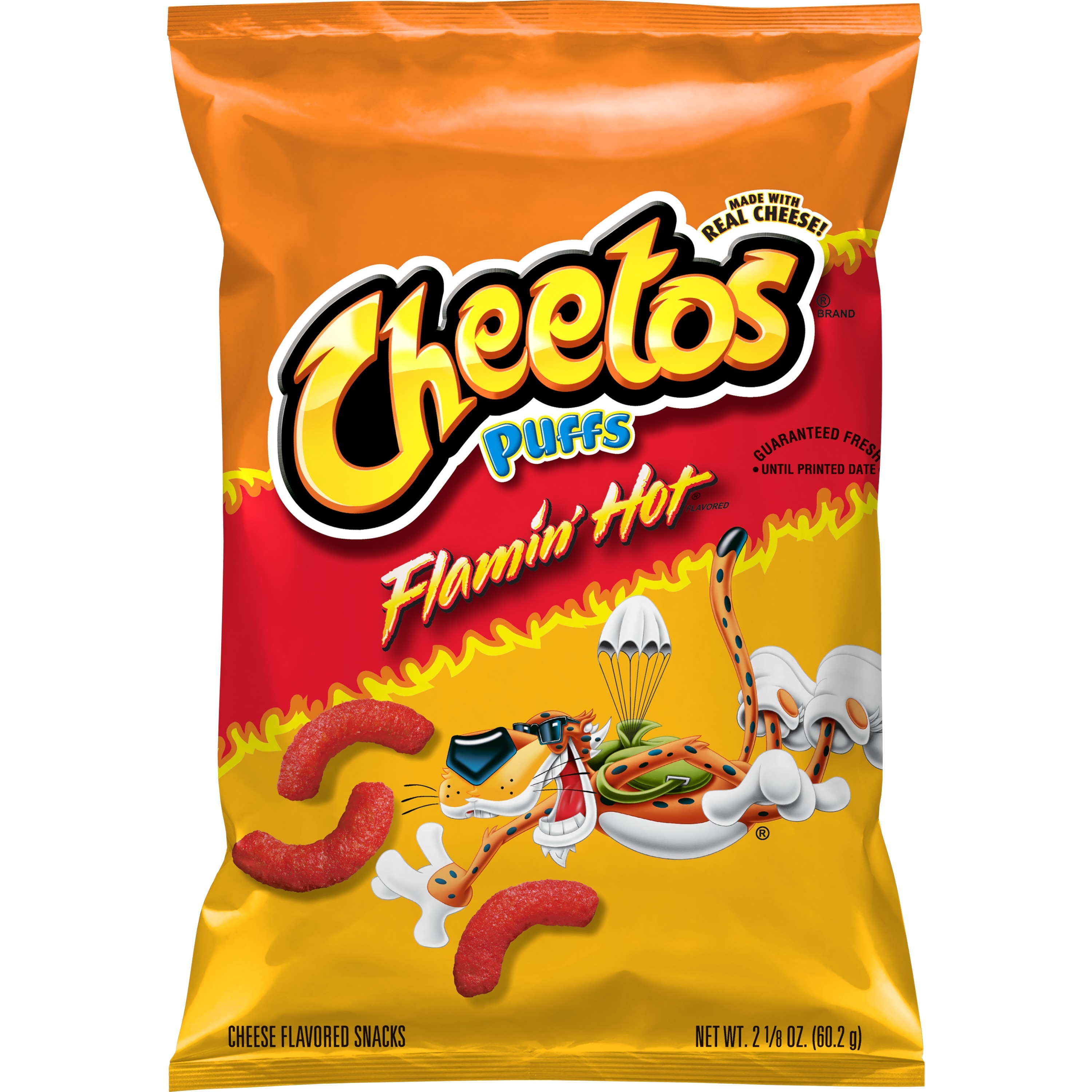Cheetos Puffs Flamin' Hot Cheese Flavored Snacks, 8 oz