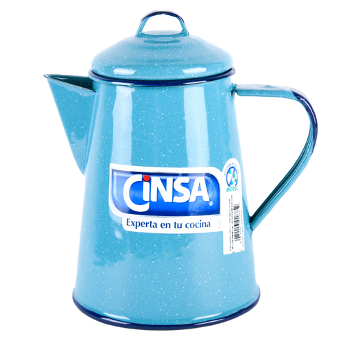 Cinsa Enamel Coffee Pot, 1.7 qt