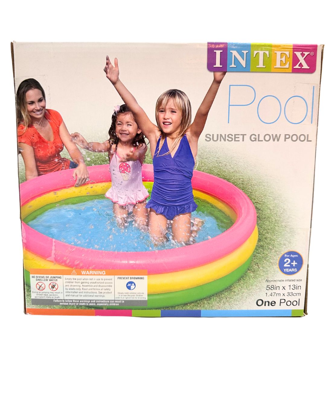 Intex Sunset Glow Inflatable Pool, 58" x 13" 